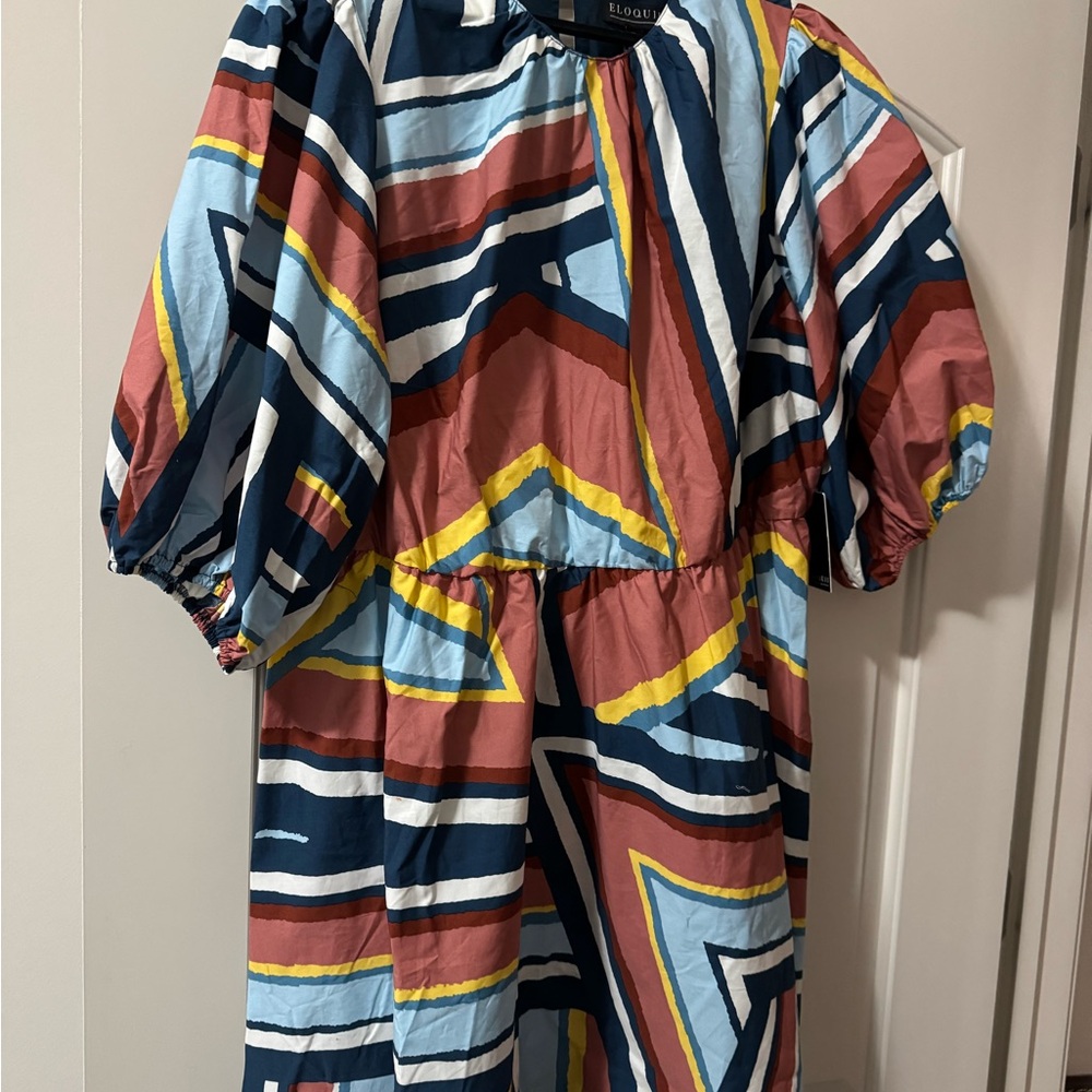 Colorful Geometric Patterned Dress